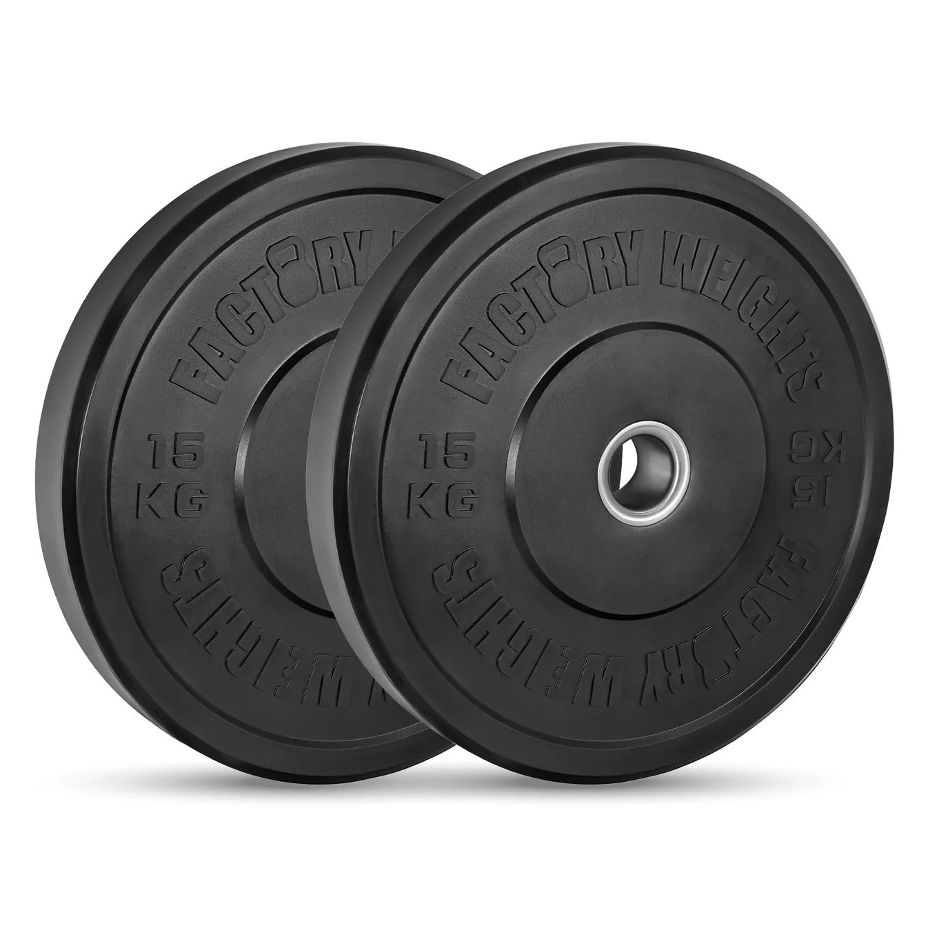 150kg Black Bumper Plate Set  Olympic Weight Plates  JH Fitness